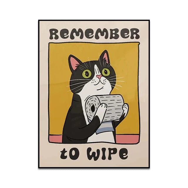 “Remember To Wipe” - Premium Cotton Canvas Wall Art