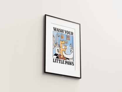 “Wash Your Little Paws” - Premium Cotton Canvas