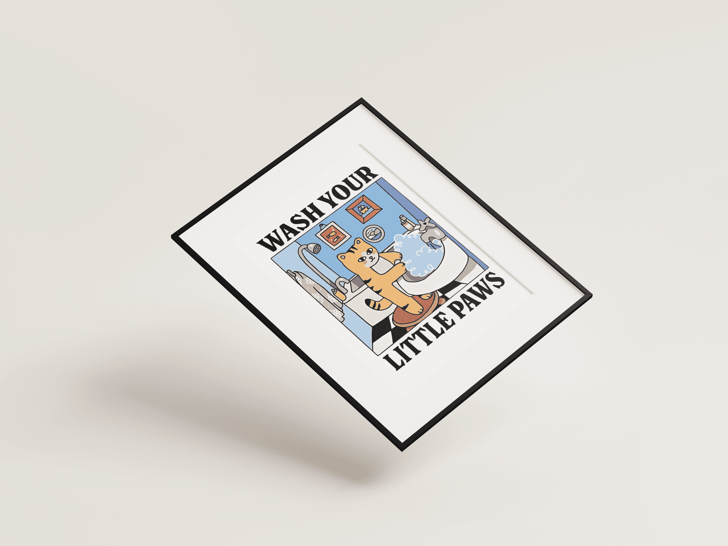 “Wash Your Little Paws” - Premium Cotton Canvas
