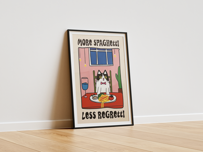 “More Spaghetti Less Regretti” - Premium Cotton Canvas Wall Art