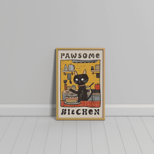 “Pawesome Kitchen” - Premium Cotton Canvas Wall Art