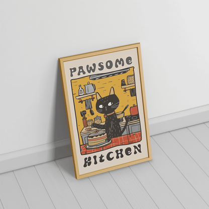 “Pawesome Kitchen” - Premium Cotton Canvas Wall Art