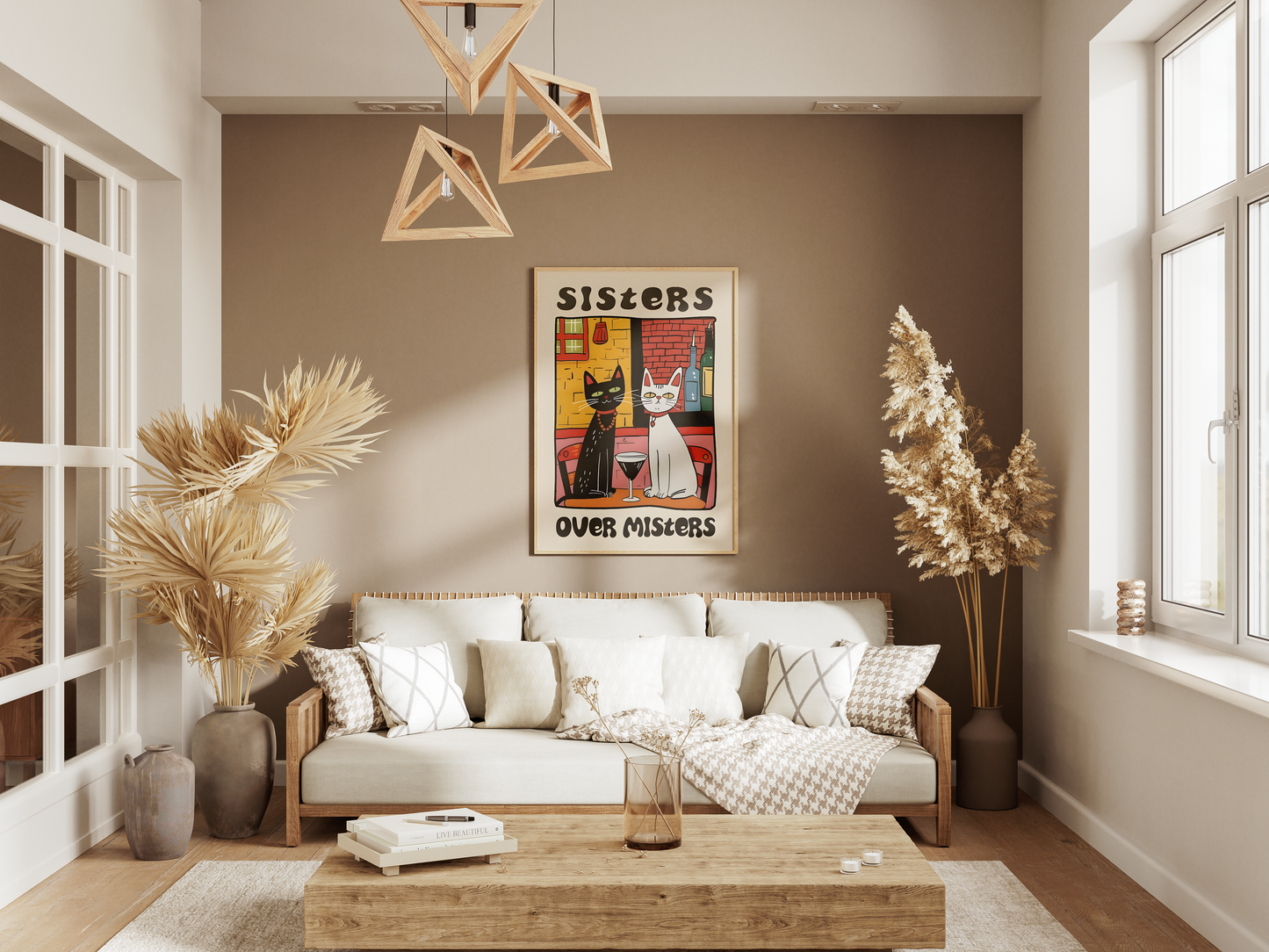 “Sisters Over Misters” - Premium Cotton Canvas Wall Art