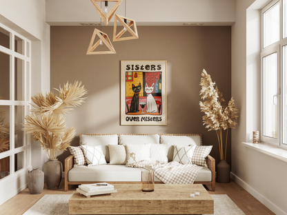“Sisters Over Misters” - Premium Cotton Canvas Wall Art