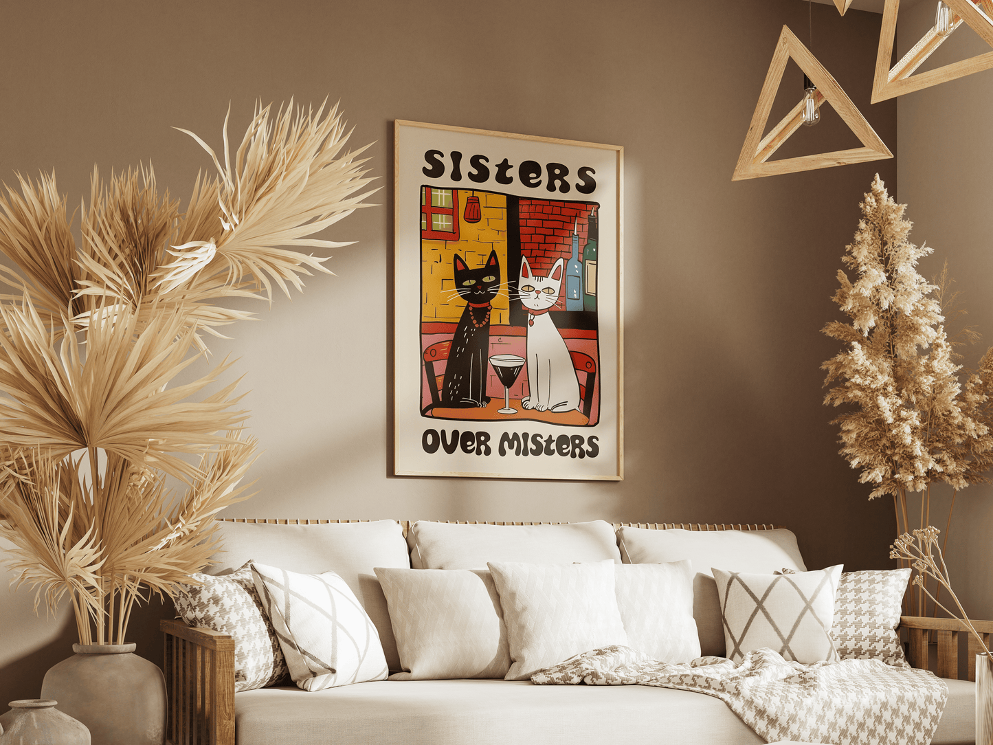 “Sisters Over Misters” - Premium Cotton Canvas Wall Art