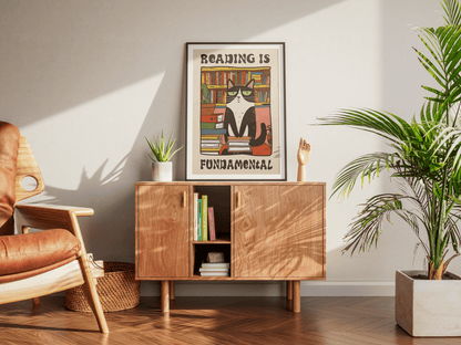 “Reading Is Foundamental” - Premium Cotton Canvas Wall Art