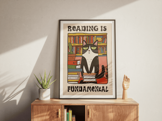 “Reading Is Foundamental” - Premium Cotton Canvas Wall Art