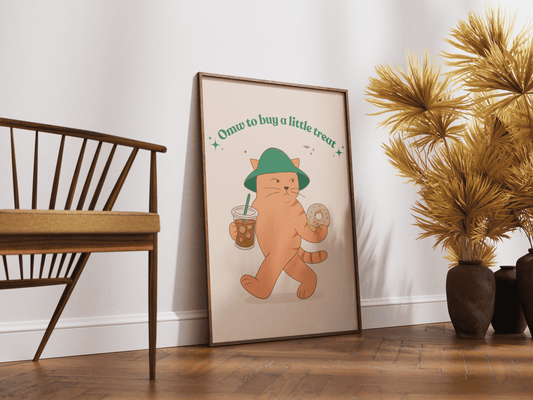 “Omw to Buy a Little Treat” - Premium Cotton Canvas Wall Art