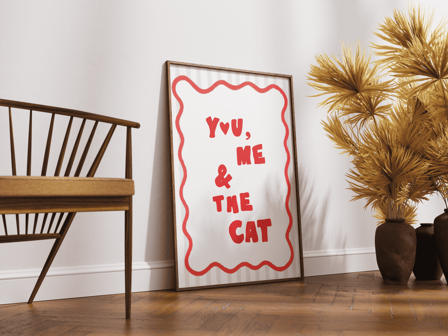 “You, Me & The Cat” - Premium Cotton Canvas Wall Art