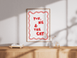 “You, Me & The Cat” - Premium Cotton Canvas Wall Art