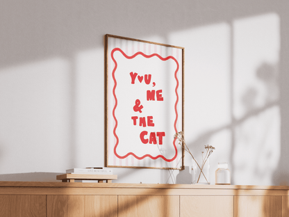 “You, Me & The Cat” - Premium Cotton Canvas Wall Art