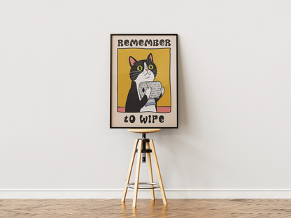 “Remember To Wipe” - Premium Cotton Canvas Wall Art