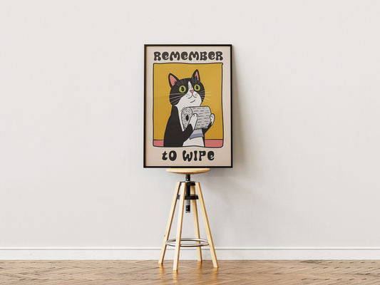 “Remember To Wipe” - Premium Cotton Canvas Wall Art