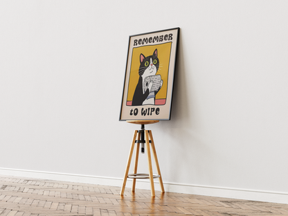 “Remember To Wipe” - Premium Cotton Canvas Wall Art