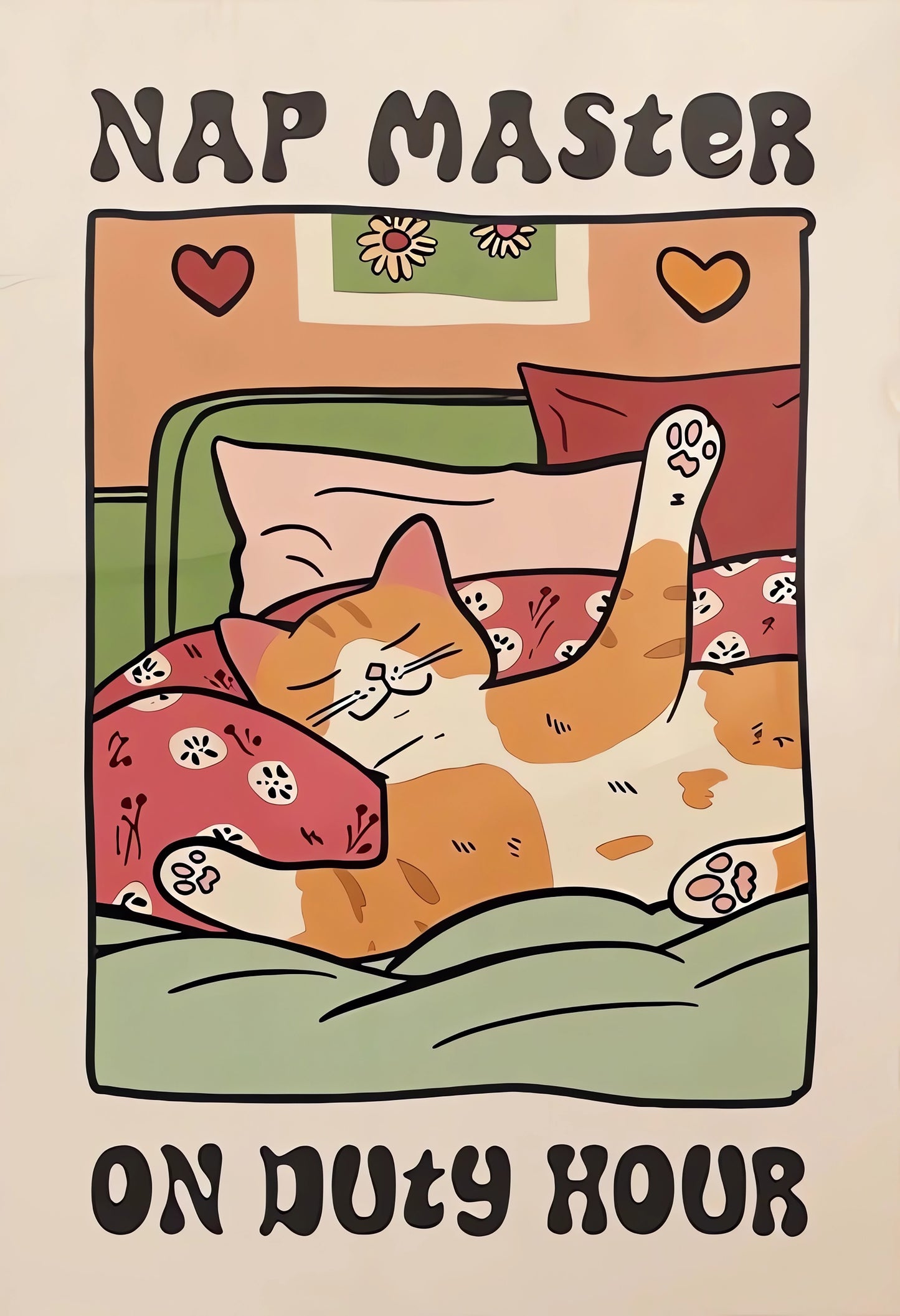 “Nap Master On Duty Hour” - Premium Cotton Canvas Wall Art