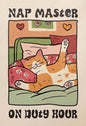 “Nap Master On Duty Hour” - Premium Cotton Canvas Wall Art