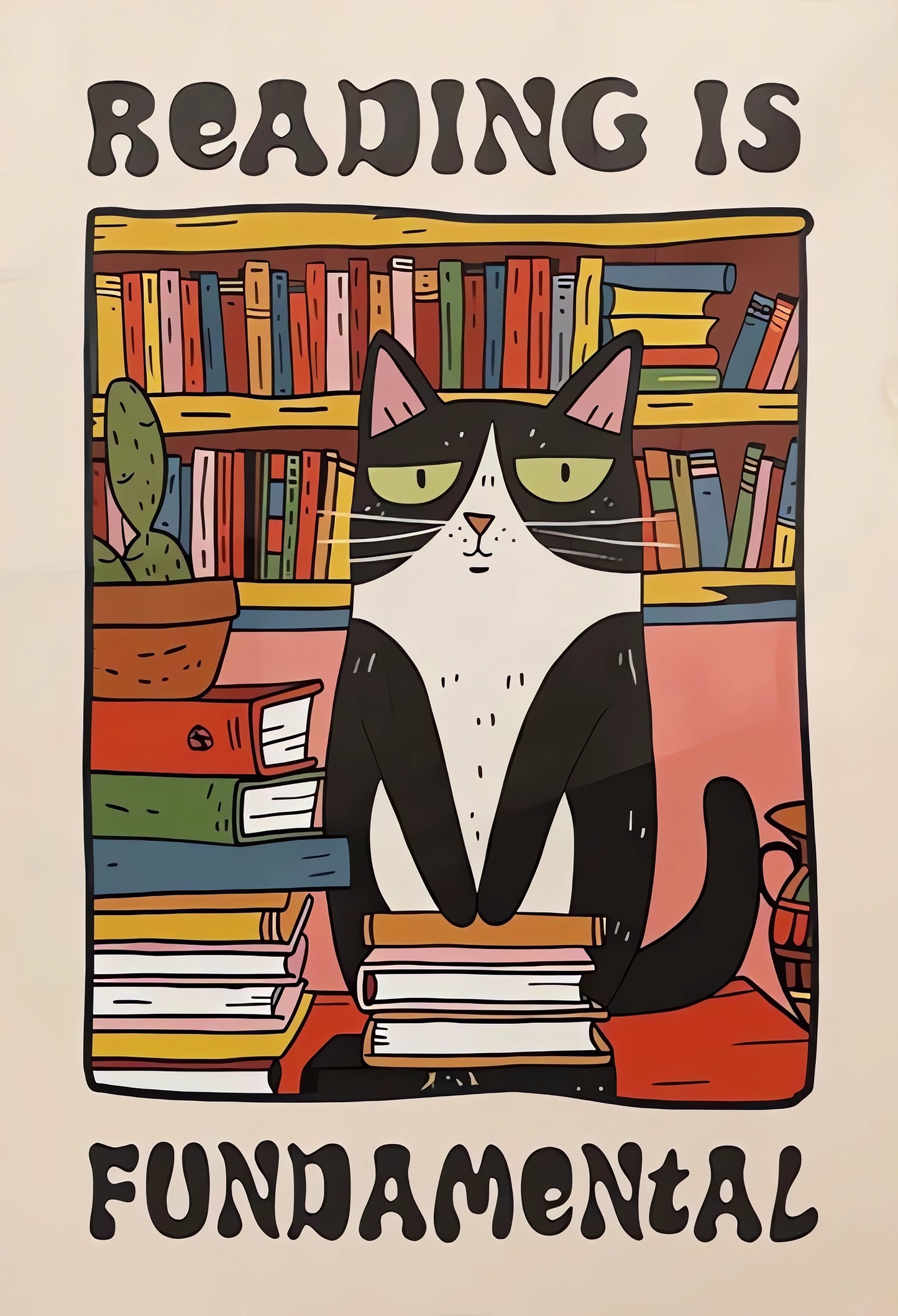 “Reading Is Foundamental” - Premium Cotton Canvas Wall Art